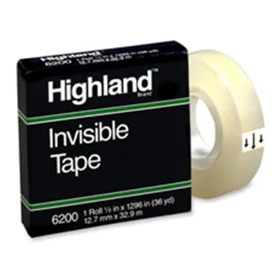 3M MMM341296 Invisible Tape, in. Core, .75 in. x in., Clear