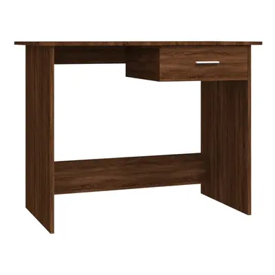 (Brown oak) vidaXL Desk Engineered Wood Desks with Drawers Writing Table Multi Colours