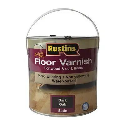 Rustins AFDO2500 Quick Dry Coloured Floor Varnish Dark Oak 2.5 Litre