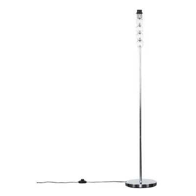 Modern Silver Chrome & Clear Acrylic Ball Floor Lamp Base