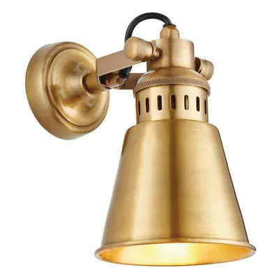 Industrial Adjustable Wall Light Antique Solid Brass Shade Vintage Lamp Fitting