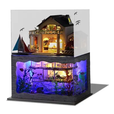 Miniature Model Doll House With Light Cover Extra Gift Decor Collection Toy