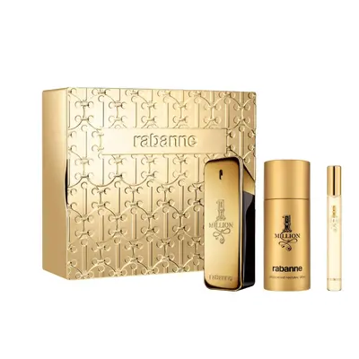 Paco Rabanne Million 100ml EDT, 150ml Deo Spray & 10ml Travel Spray