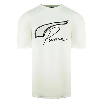 Puma x Rhugi Short Sleeve Crew Neck White Mens T-Shirt 02 (UK )