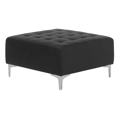 Ottoman ABERDEEN Faux Leather Black