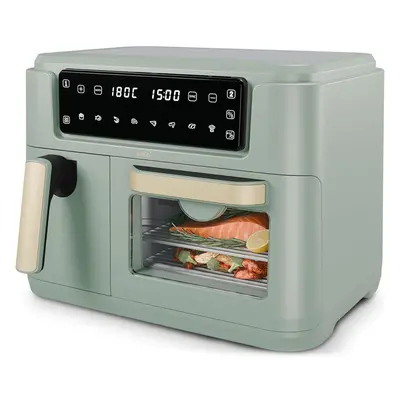 Cello Litre 2-in-1 Double Basket Air Fryer & Oven - Sage Green