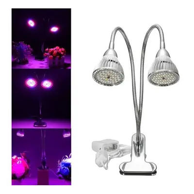 15W Flexible Clip-on Hydroponics Plant LED Dual Grow Light Full Spectrum Flower Lamp