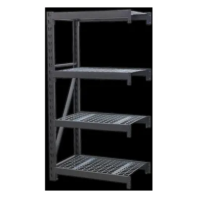 Heavy-Duty Racking Extension Pack with Mesh Shelves 640kg Capacity Per Level