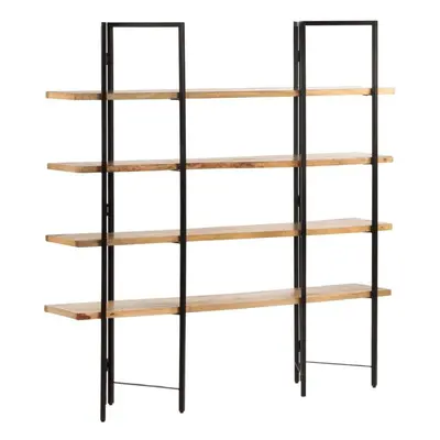 vidaXL Solid Mango Wood 4-Tier Bookcase Book Cabinet Display Standing Shelf