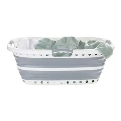 Collapsible Hipster Laundry Basket 37L â Squashes Flat For Space-Saving Storage & Hip Rest