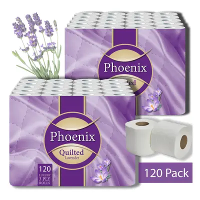 120 Roll Bulk Buy - Quilted Ply Lavender Fragranced Toilet Rolls