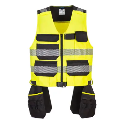 (Yellow/Black, XXL) Portwest PW3 Hi-Vis Class Tool Vest