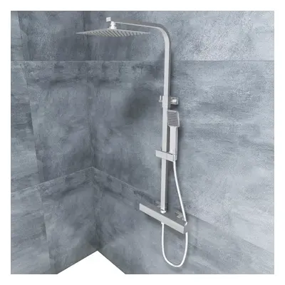 AICA Thermostatic Shower Mixer Chrome Double Head Set