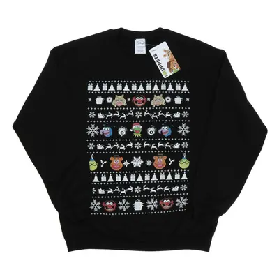 (3XL, Black) Disney Mens The Muppets Christmas Heads Sweatshirt