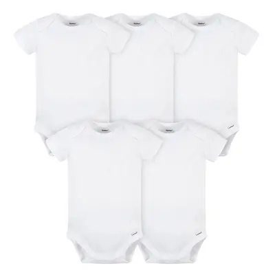 gerber unisex baby Pack Onesies Multi-packs Bundle Interlock gsm Shirt, White, Months US