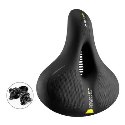 (Yellow) Bike Saddle Rainproof PU Surface Soft Foam Shockproof Streamlined