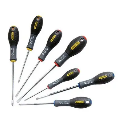 Stanley Tools 0-65-438 + FMHT0-62688 FatMax Screwdriver PH/PZ/Flared/Parallel Set of & Stubby Ra