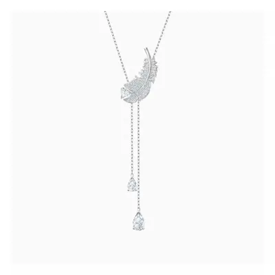 Element Feather Crystal Shape Necklace Women Romantic Gift