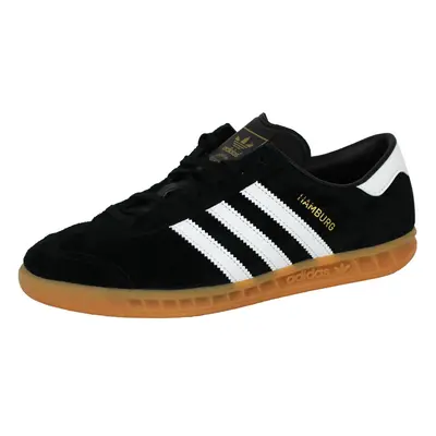 (UK 12) Adidas Originals Men's Core Black Hamburg Trainers