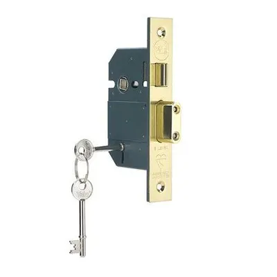 Yale Locks PM560 Hi-Security BS Lever Mortice Sashlock Polish Brass 81mm 3in