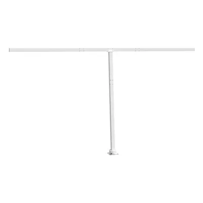 (white, x cm) vidaXL Awning Post Set Garden Balcony Patio Metal Awning Support Post Iron