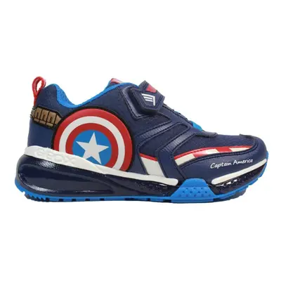 (7 (Children's)) J Bayonyc | Navy/Red | Childrens Light Up Trainers