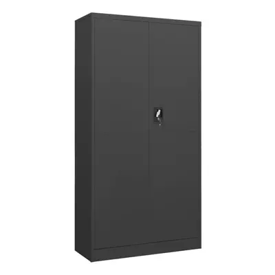 vidaXL Locker Cabinet Anthracite Steel Office Furniture Storage Organiser