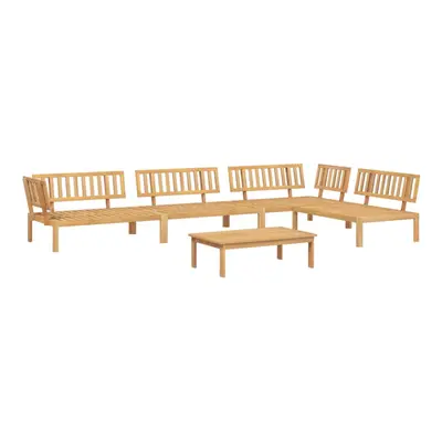 vidaXL Garden Pallet Sofa Set Piece Outdoor Pallet Sofa Solid Wood Acacia