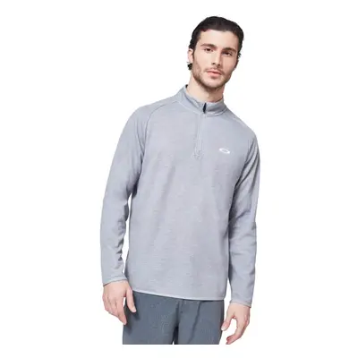 (L, Fog Grey Heather) Oakley Mens Range Pullover 2.0 1/4 Zip Melange Golf Sweater