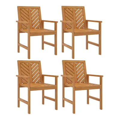 (4 pcs) vidaXL Garden Dining Chairs Outdoor Chair Patio Dinner Chair Solid Wood Acacia