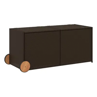 (brown, x x 56/59.5 cm) vidaXL Garden Storage Box Bench Container Chest Shed Blanket Box Poly Ra