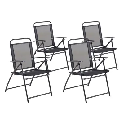 Set of Garden Chairs LIVO Metal Black