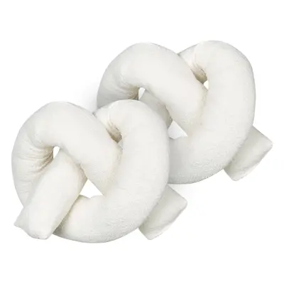 Set of Decorative Cushions GLADIOLUS Boucle x cm Off-White Solid