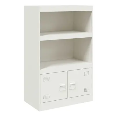 (white) vidaXL Sideboard Home Storage Cupboard Side Cabinet Highboard White Steel