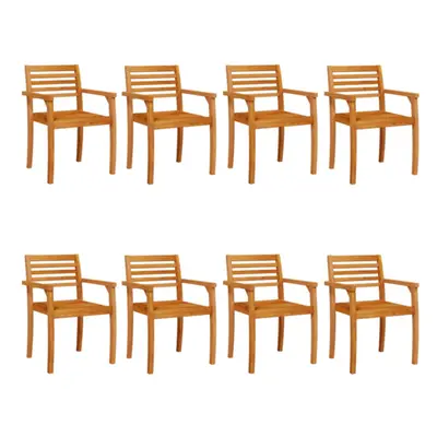 (8 pcs) vidaXL Garden Chairs Outdoor Chair Balcony Dining Chair Solid Wood Acacia