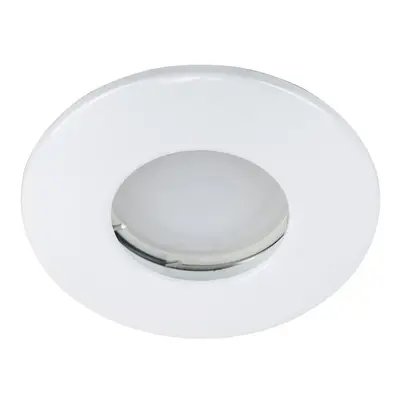 Pack of Fire Rated Bathroom/Shower IP65 Gloss White Domed Ceiling Downlights - Complete with 5w 