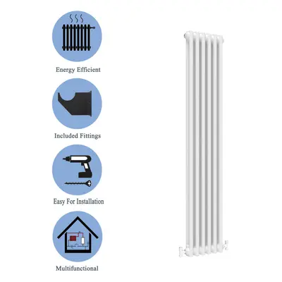 (White, 1800*290mm) Cast Iron Style Radiators