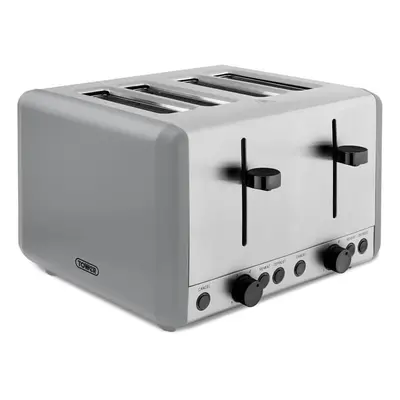 Grey Slice Toaster 1800w Smoked Black Trim Tower Sera Kitchen Variable Brown