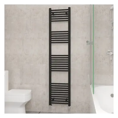 (1800x400mm, Black) NRG Straight Central Heating Towel Rail Bathroom Heated Rad Radiators Ladder