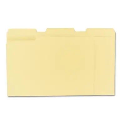 Universal File Folders- 1/3 Cut Assorted- One-Ply Top Tab- Letter- Manila- 100/Box