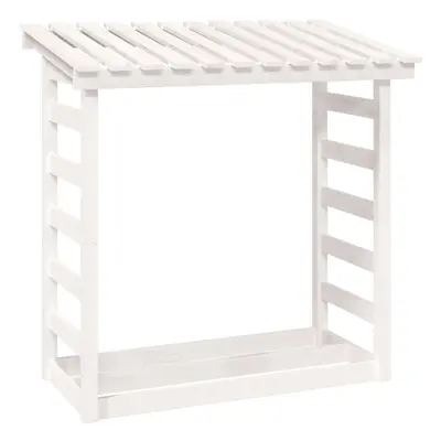 (White, x 64.5 x cm) vidaXL Solid Wood Pine Firewood Rack Multi Colours 108x64.5x110/108x64.5x78