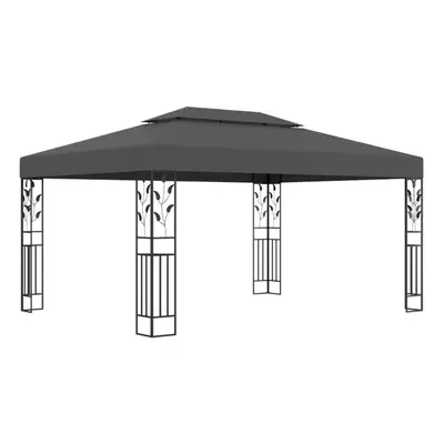 vidaXL Gazebo with Double Roof Anthracite Outdoor Canopy Shelter Party Tent