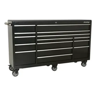 1845 x x 1125mm Drawer BLACK Portable Tool Chest Locking Mobile Storage