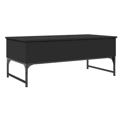 vidaXL Coffee Table End Table Side Sofa Table Black Engineered Wood and Metal