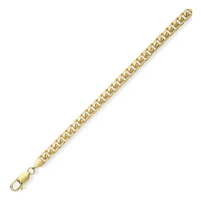 (7) Jewelco London 9ct Gold Bombe Domed Curb Chain Necklace Bracelet 4mm