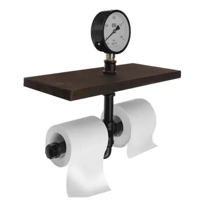 Black American Retro Industrial Style Decorative Rack Toilet Paper Rack Water Pipe Paper Towel R