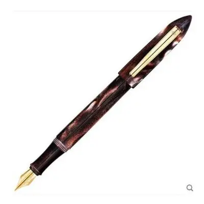 (Red Pen) 14x1.2cm Screw Cap EF-shape Iridium Nib LIY Fountain Pen With Box Student Office Ink P