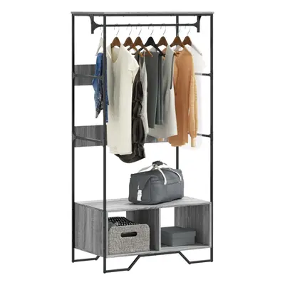 vidaXL Wardrobe Closet Clothes Storage Organiser Grey Sonoma Engineered Wood