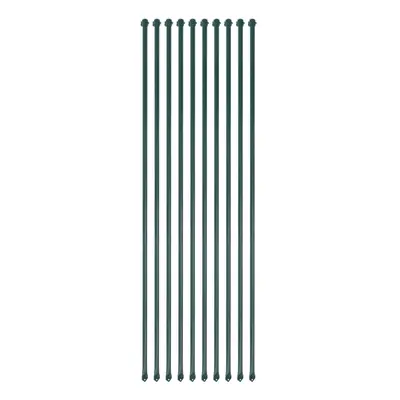 vidaXL 10x Garden Posts 1.5 m Metal Green Fencing Plant Supports Spikes Stakes