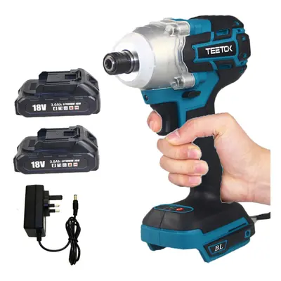 Impact Driver 1/2" Cordless+2Battery+Charger-Makita Battery Compatible